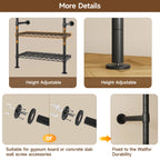 Haven Ridge Industrial Pipe Closet System – L4 Wall Mounted Organizer