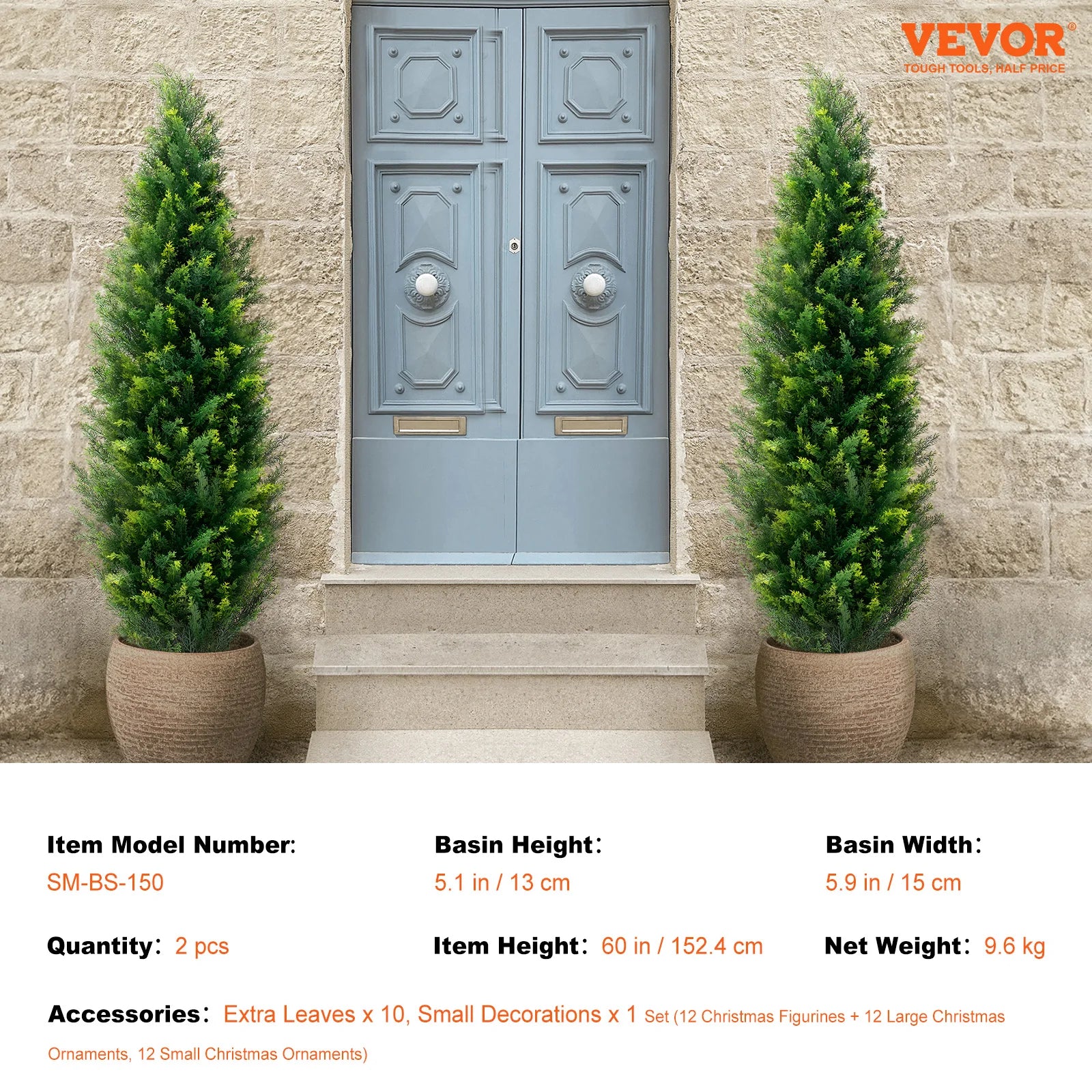 Evergreen Haven Cedar Topiary Tree Set