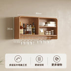 Nordic Oak Wall-Mounted Wine & Bottle Display Rack