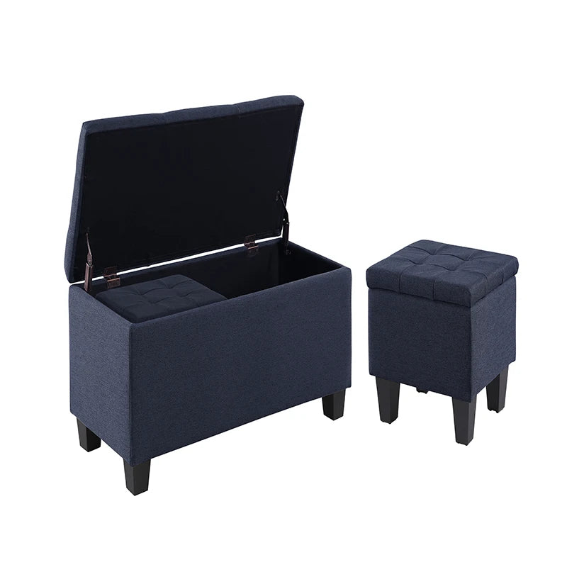 Haven Ridge Grove 3-in-1 Storage Ottoman Bench Set