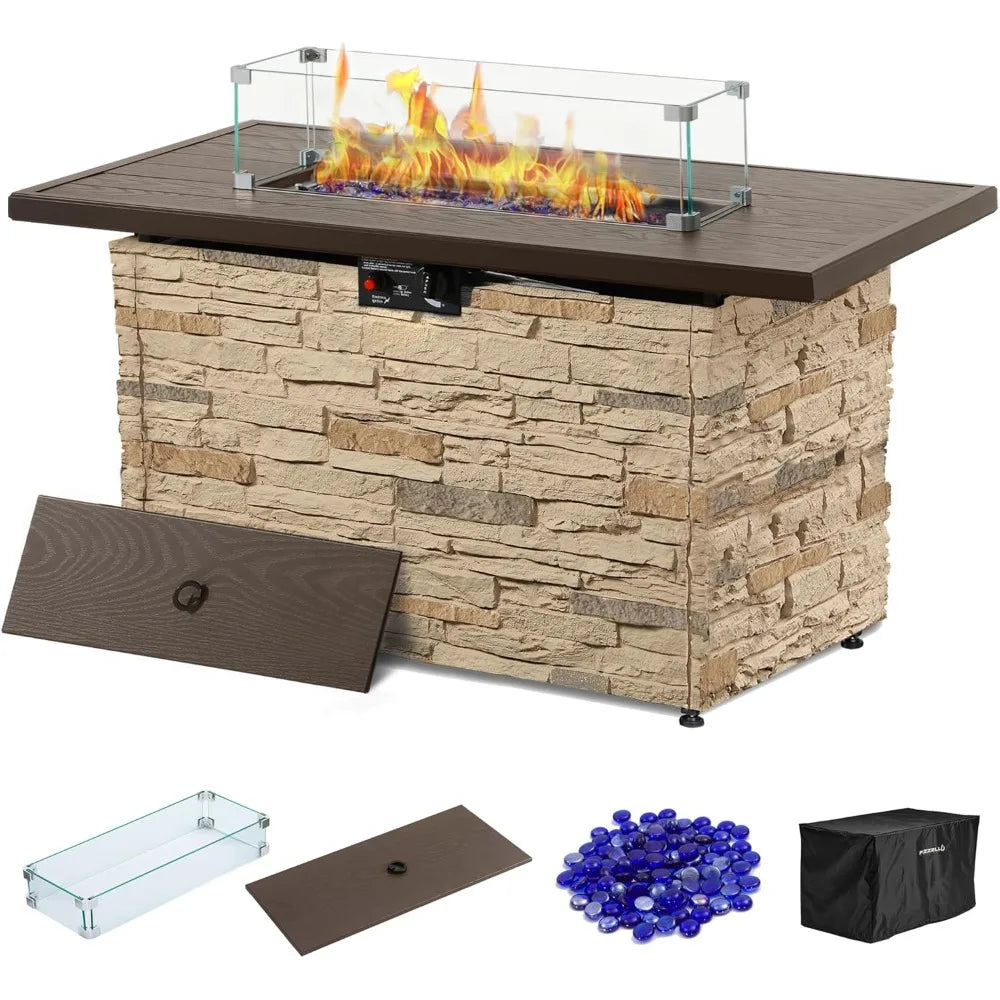 Stonecrest Outdoor Propane Fire Pit Table