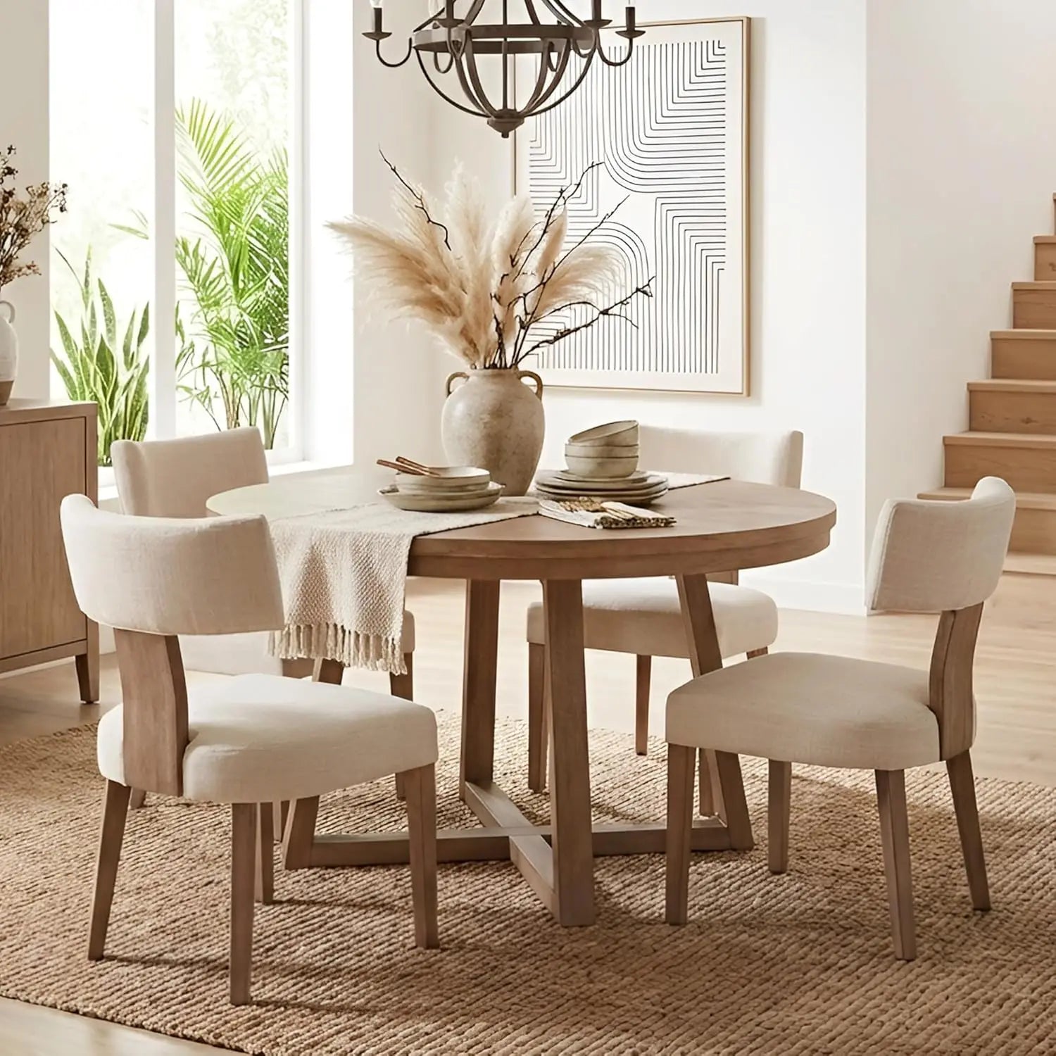 Monroe Linen Upholstered Dining Chairs