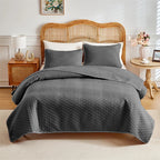 Haven Lightweight Plaid Quilt Set – 3 Piece