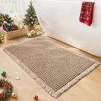 Haven Waffle Tassel Bath Rug Set