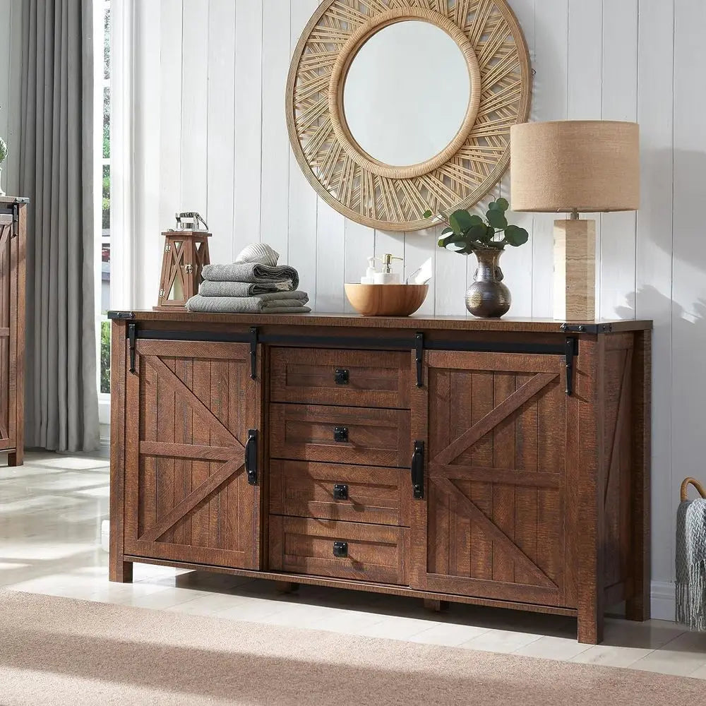 Timber Creek Farmhouse Sideboard Buffet Cabinet