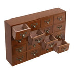 Vintage 64-Drawer Pine Wood Storage Cabinet