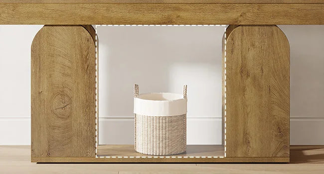 Haven Ridge Farmhouse Console Table with Storage Shelves