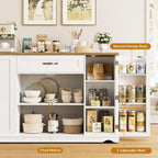 Haven Ridge Rolling Kitchen Island Cart