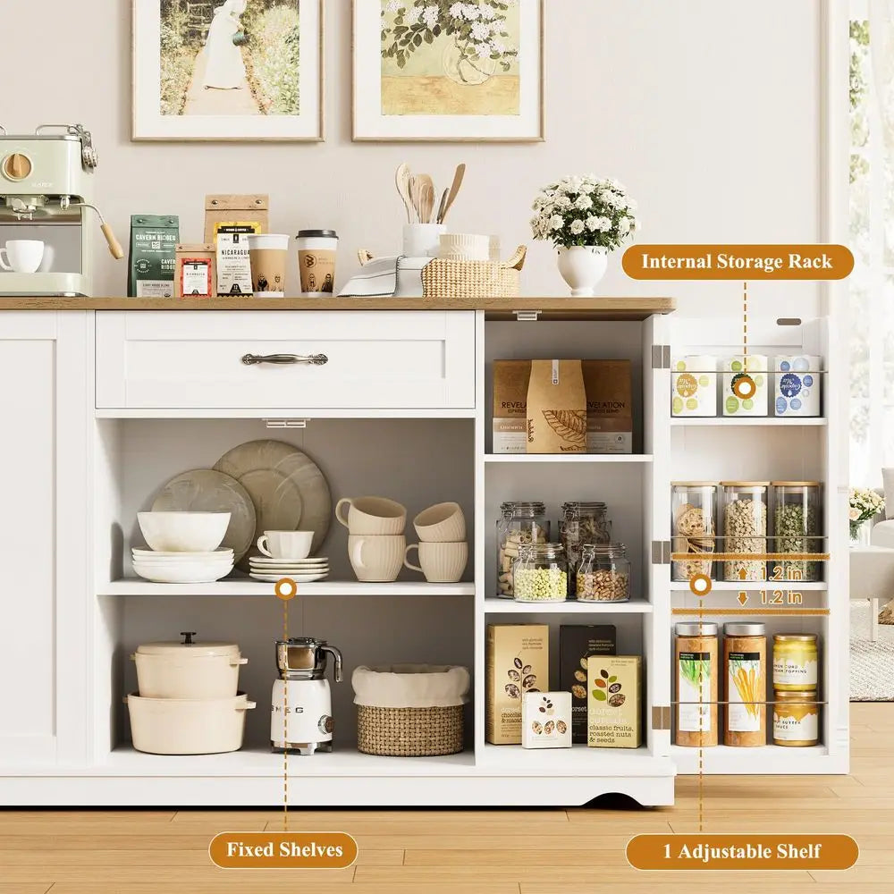 Haven Ridge Rolling Kitchen Island Cart
