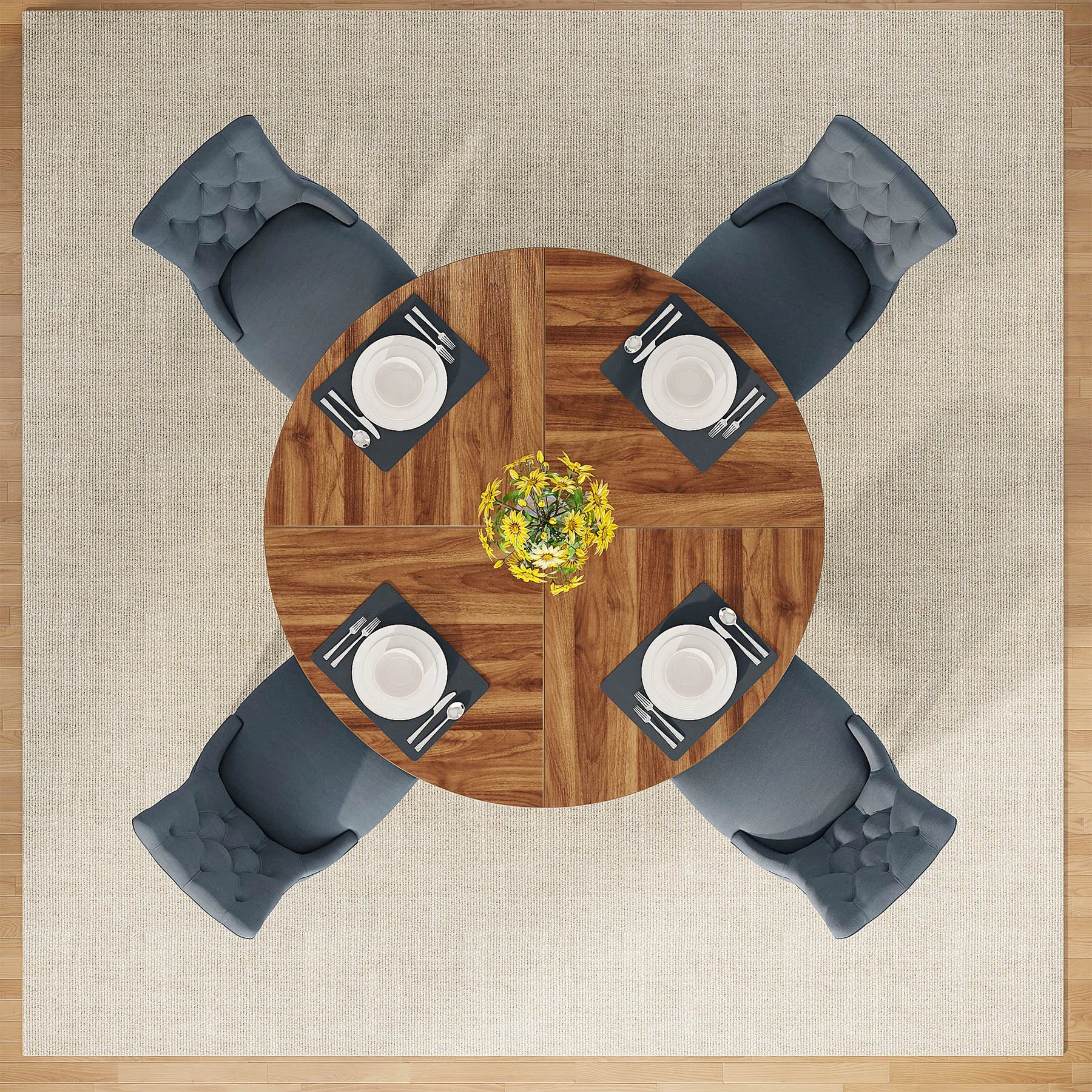 Heritage Round Farmhouse Dining Table