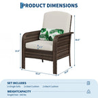 Haven Ridge Lane 2-Piece Wicker Patio Conversation Set