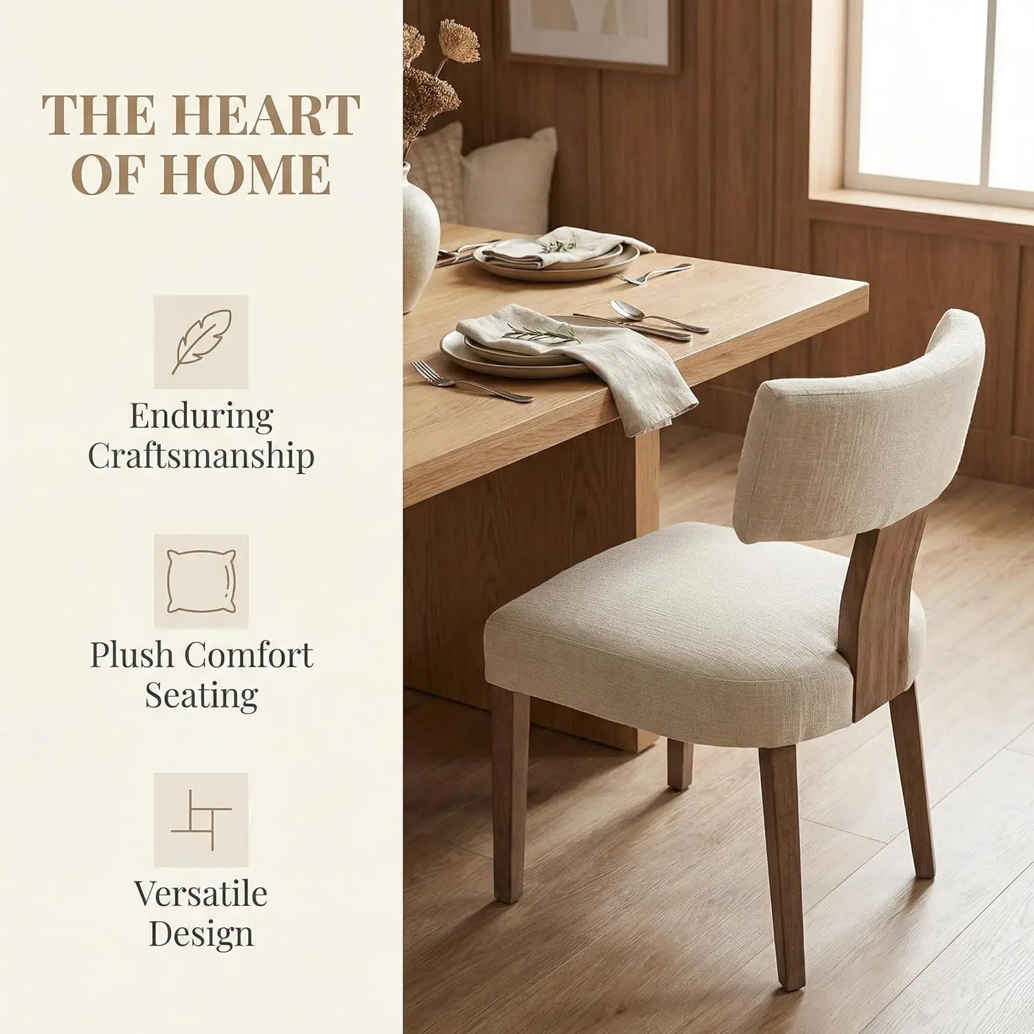 Monroe Linen Upholstered Dining Chairs