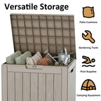 HarborGuard 30-Gallon Weatherproof Outdoor Resin Deck Storage Box