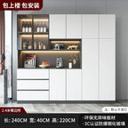Modern Pine Sideboard Cabinet with Glass Doors