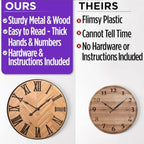 Haven Heritage Oversized Farmhouse Wall Clock