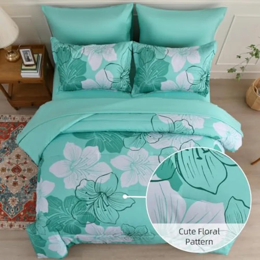 Coastal Bloom 7-Piece Floral Comforter Set