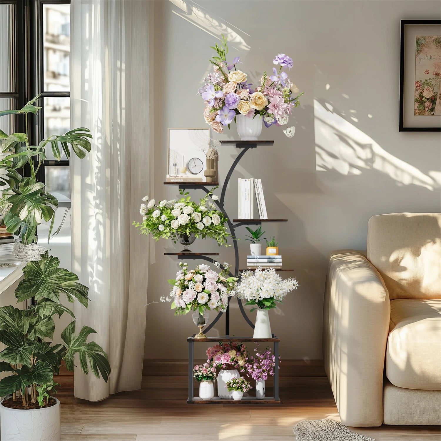 Tree-Shaped 7-Tier Plant Display Stand