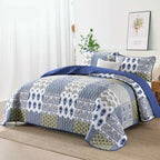 Haven Meadow Boho Floral Quilt Set – 3 Piece