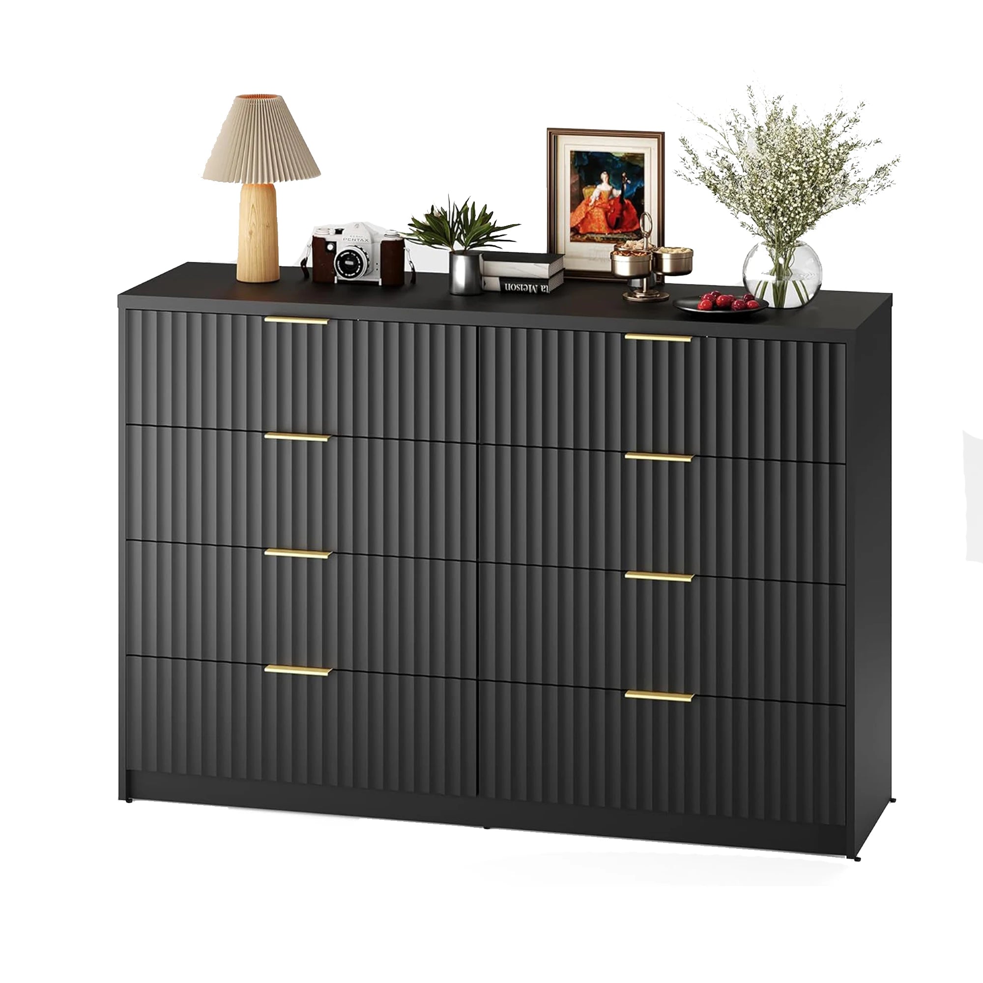 Fluted 8-Drawer Modern Dresser