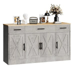 Haven Ridge Heritage Farmhouse Buffet Cabinet – 4 Door, 3 Drawer