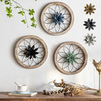 Haven Ridge Farmhouse Medallion Wall Decor Set with Interchangeable Floral Accents