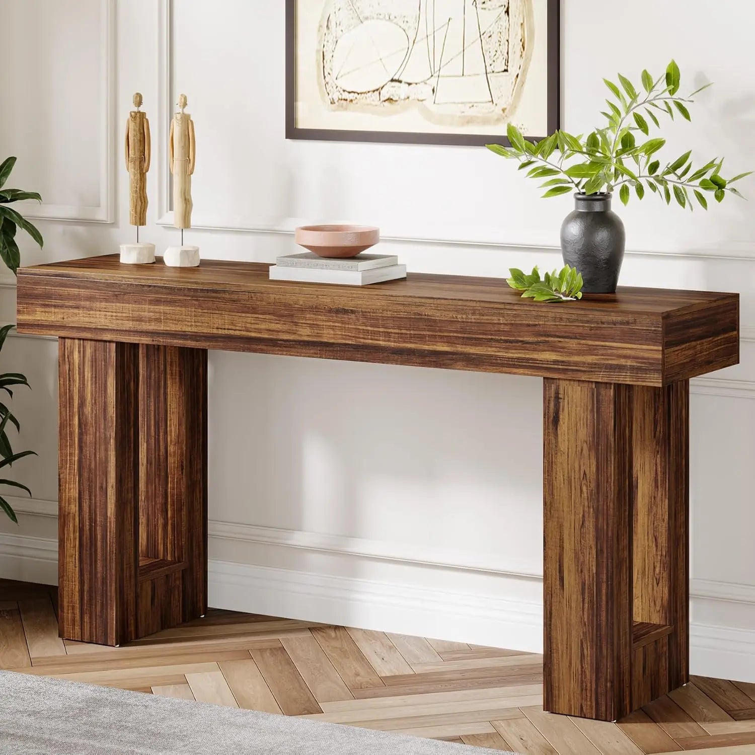 Haven Ridge Heritage Narrow Console Table – 63 Inch