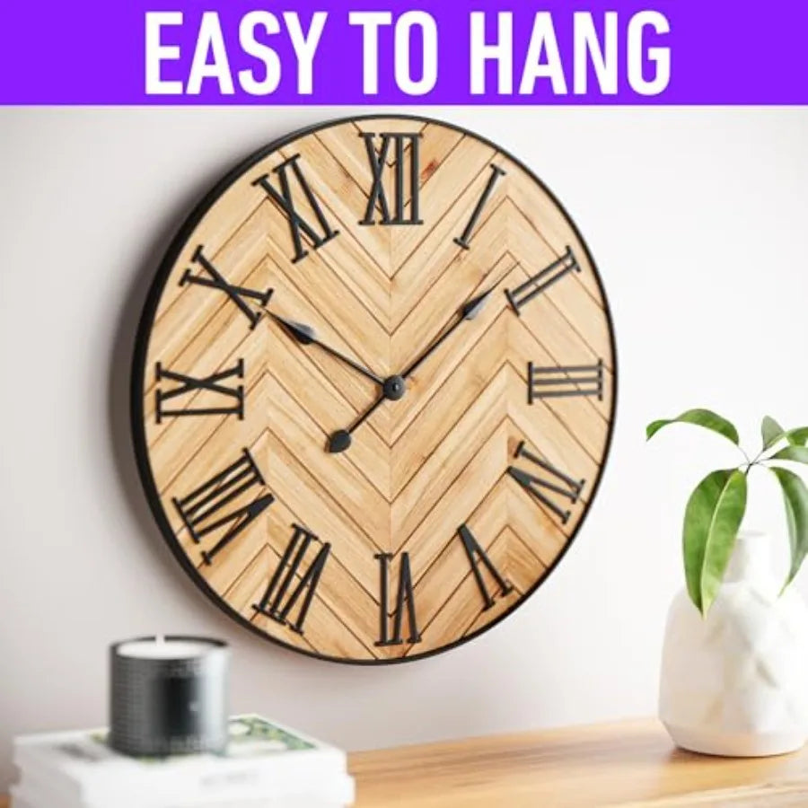 Haven Heritage Oversized Farmhouse Wall Clock