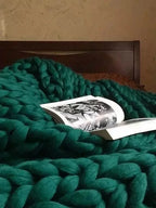 Everwood Chunky Knit Wool Throw Blanket