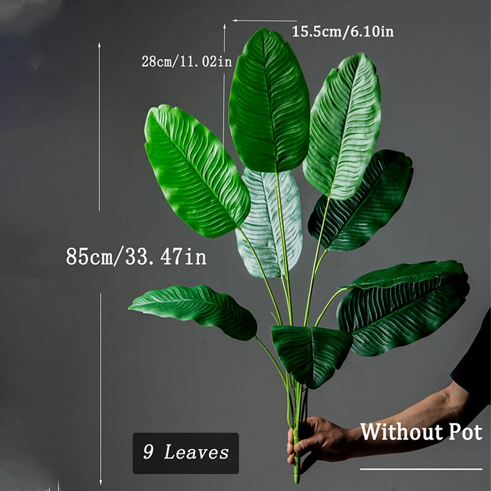 Tropical Breeze Faux Banana Palm Tree – 33"–45" Artificial Plant