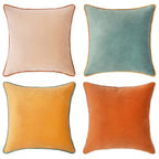 LuxeVelvet Double-Sided Decorative Pillow Cover Set – 4 Piece