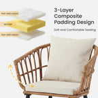 Harbor Breeze 3-Piece Wicker Bistro Patio Set