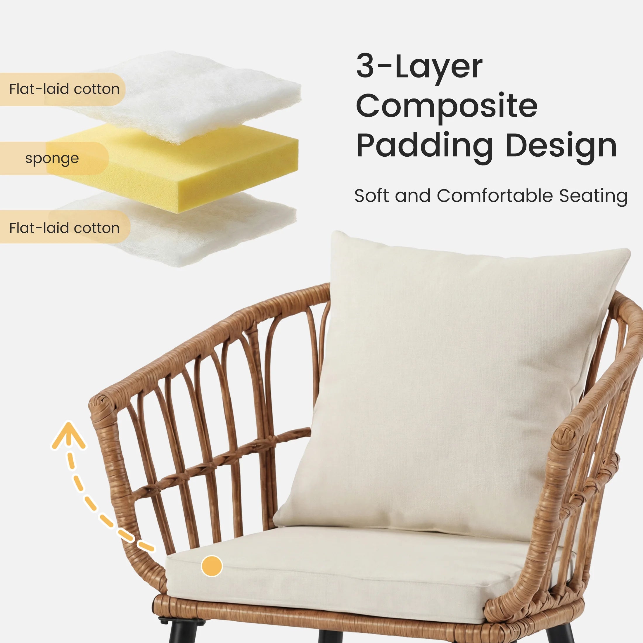 Harbor Breeze 3-Piece Wicker Bistro Patio Set