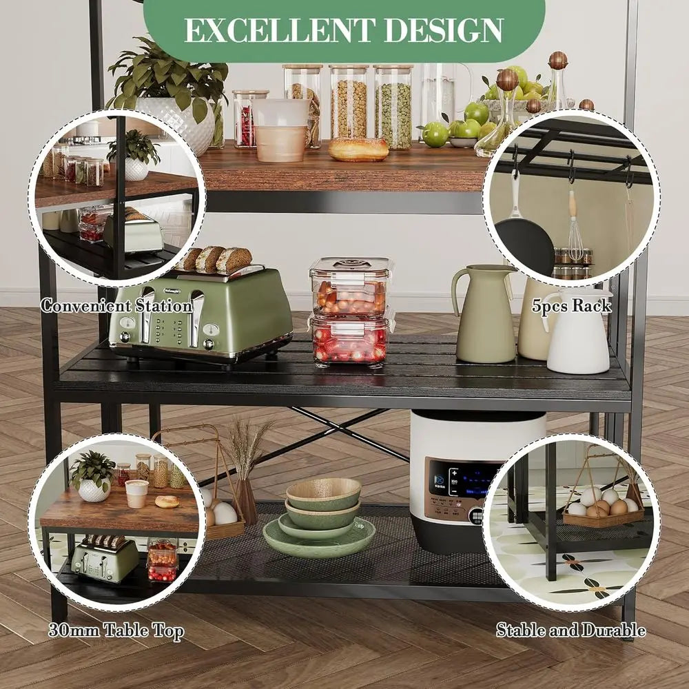 Hearthstone Kitchen Island & Baker's Rack
