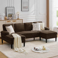 Korser U-Shaped Sectional Sofa 4 Seater Lounge Sleeper with Removable Cushions Upholstered Couches for Living Room