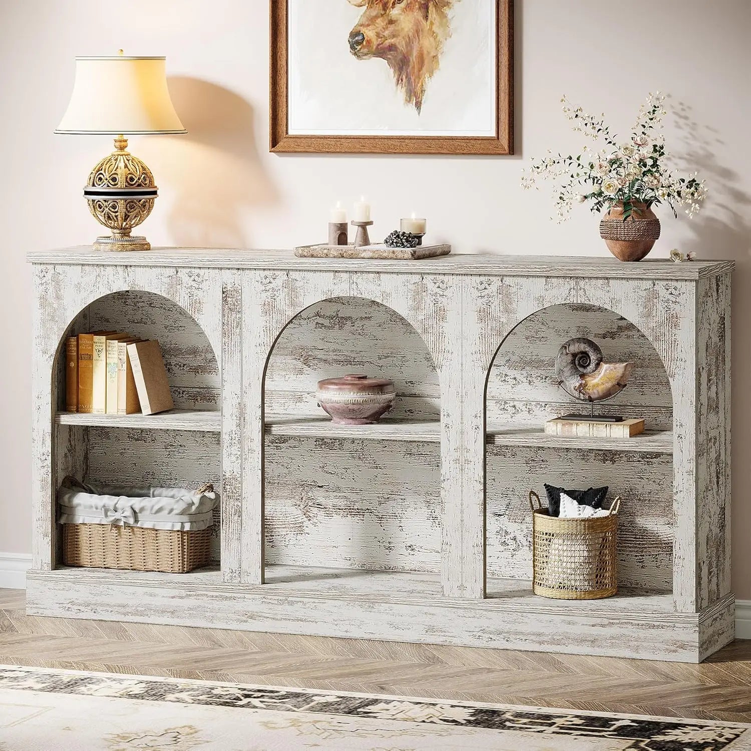 Haven Ridge Heritage Farmhouse Console Table – 63 Inch