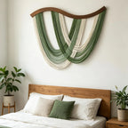 31.5"W x 23.5"L Handmade Boho Macrame Woven Wall Hanging Tapestry, Bohemian Wall Decor for Bedroom Living Room Apartment Dorm