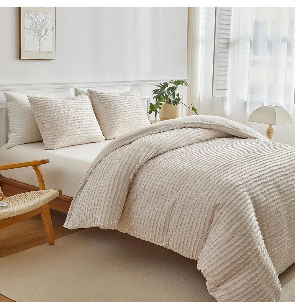 Haven Bloom Velvet Dot Duvet Cover Set – 3 Piece