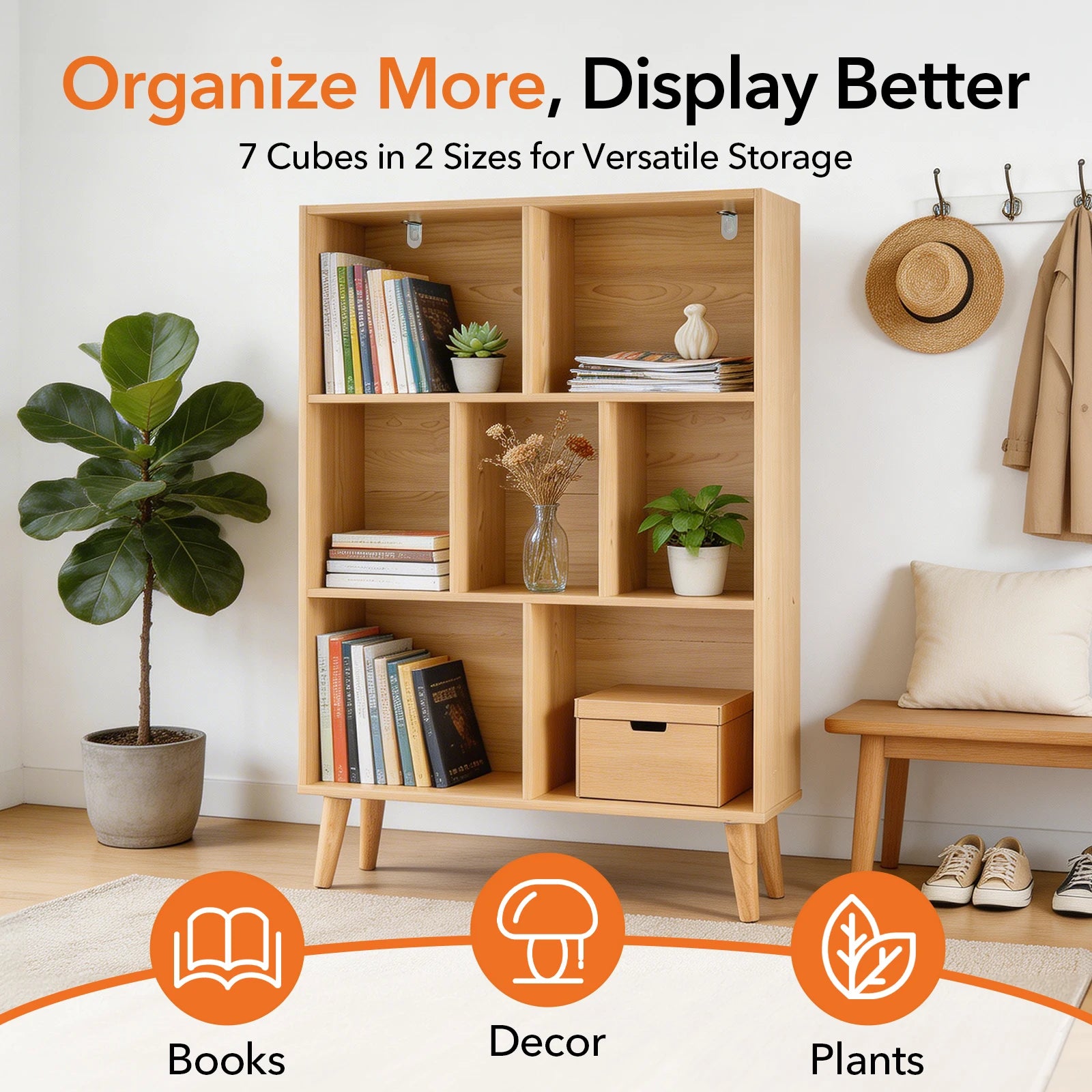 Haven Ridge CubeCraft 7-Cube Storage Bookcase