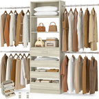 Expandable Walk-In Closet System with 4 Drawers