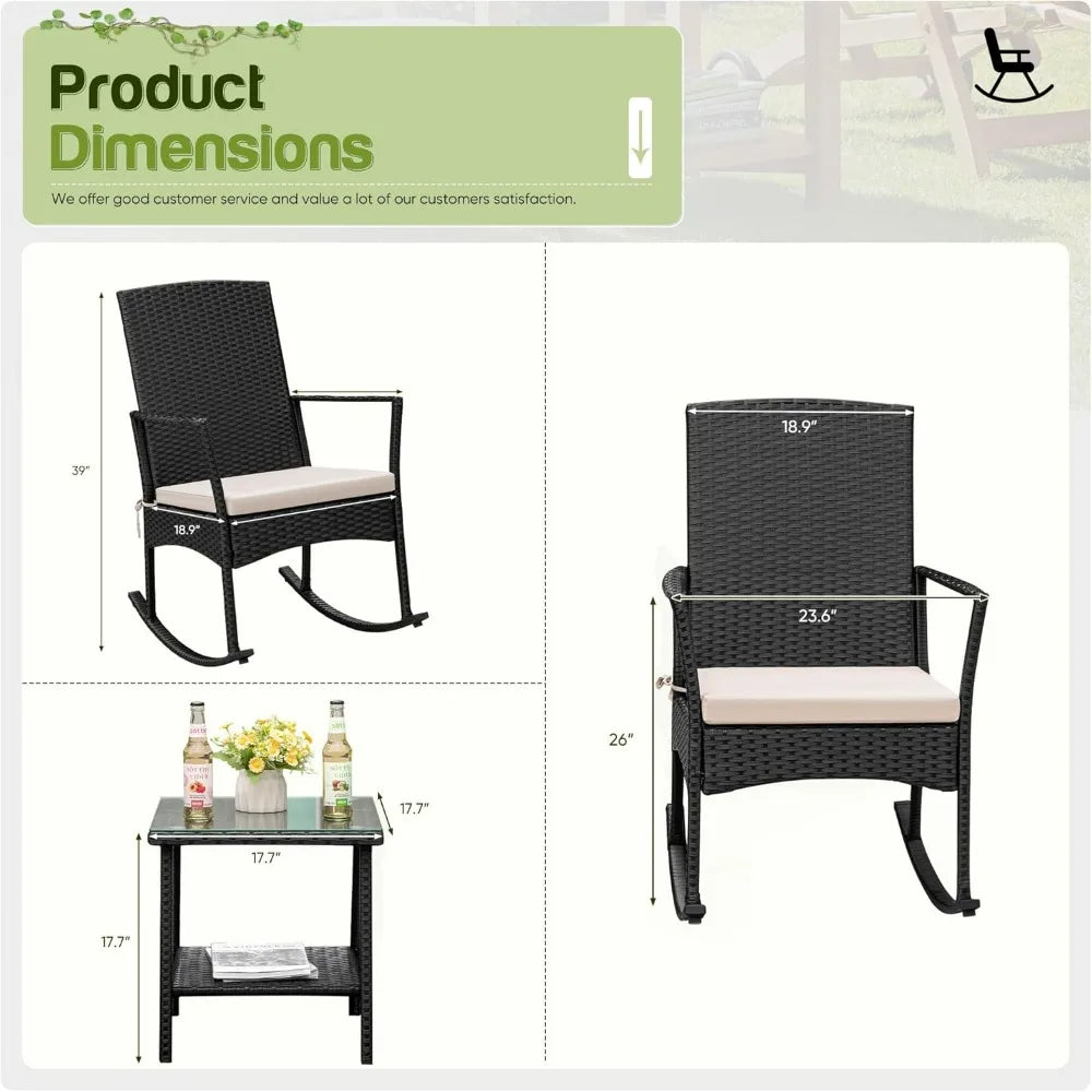 Harbor Ridge Outdoor Rocking Chair Set