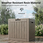 HarborGuard 30-Gallon Weatherproof Outdoor Resin Deck Storage Box