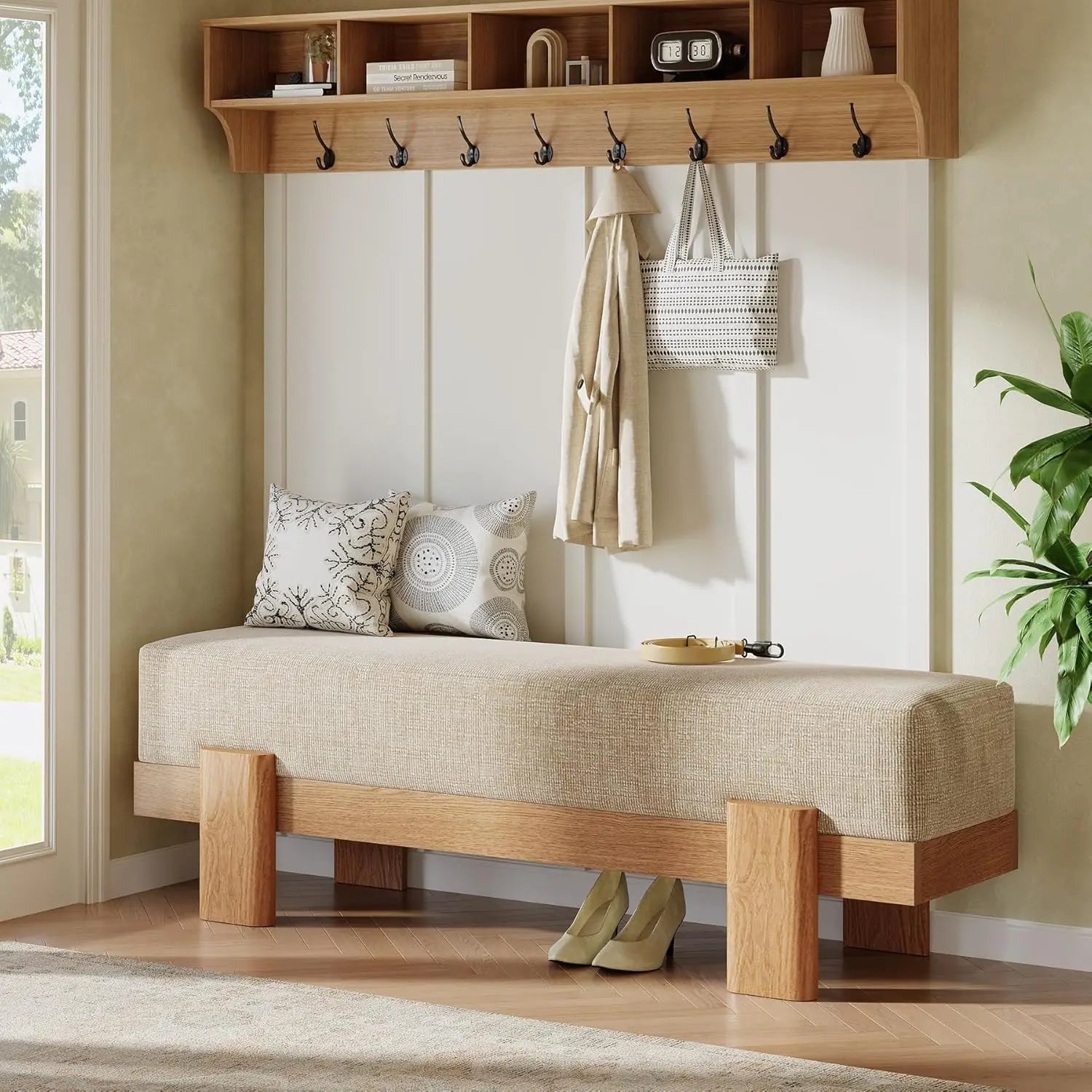 Hearthstone Upholstered Entryway Bench