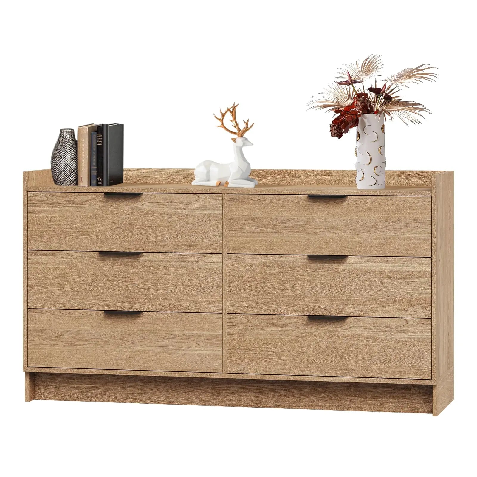 Haven Ridge Farmhouse 6-Drawer Dresser & TV Stand Console – 52.5 Inch