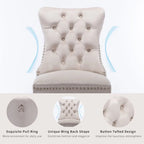 Luxe Haven Velvet Tufted Wingback Dining Chairs