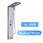 Cascade Luxe LED Shower Panel System with Digital Temperature Display & SPA Massage Jets