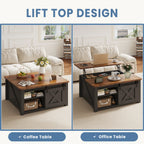 Heritage Lift-Top Coffee Table with Hidden Storage