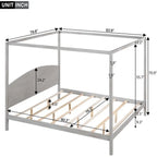 Willow Creek King Canopy Bed Frame