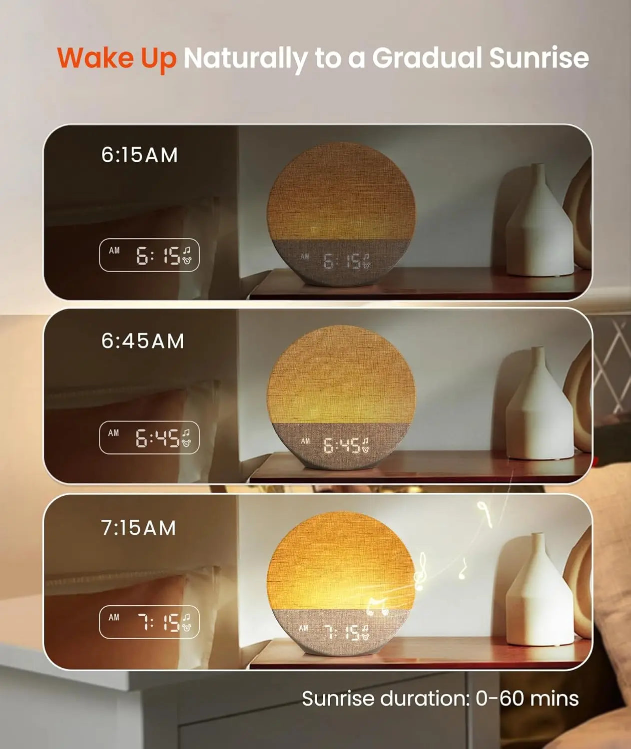 Sunrise Glow Smart Alarm Clock & Sound Machine