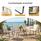 Willow Harbor Wicker Patio Conversation Set