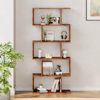 Haven Ridge GeoCraft S-Shaped Bookcase – 5 Tier